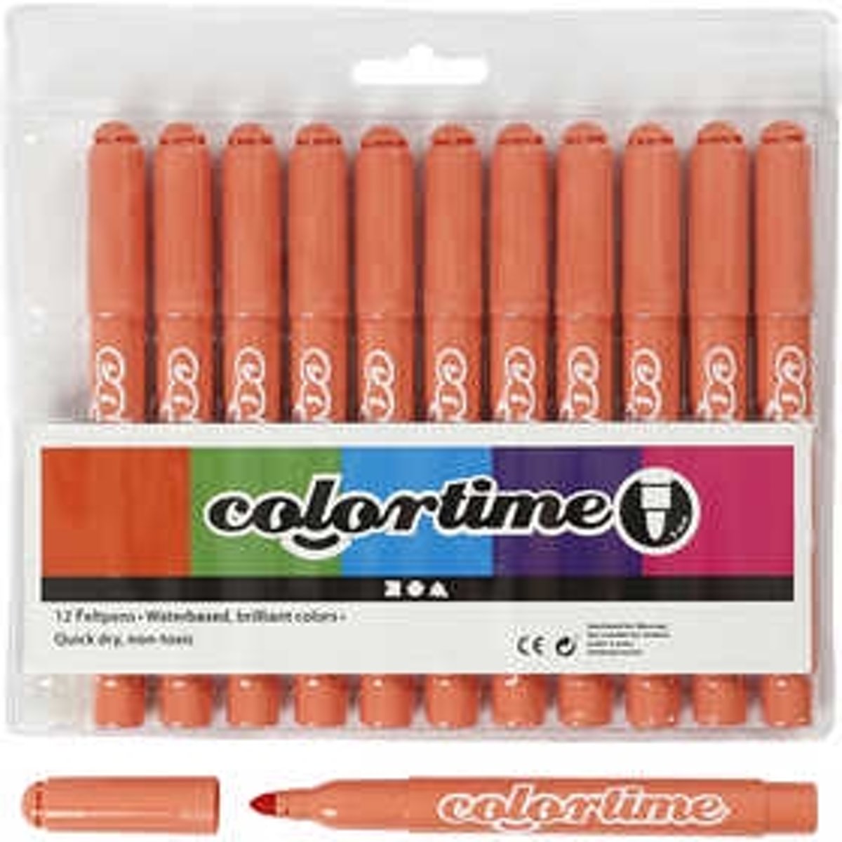 Colortime stift, lijndikte: 5 mm, mandarijn, 12stuks [HOB-37352]